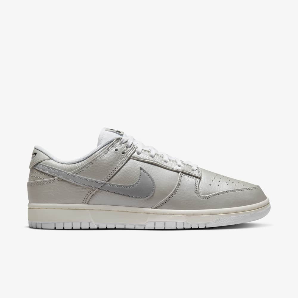 nike dunk low metallic silver